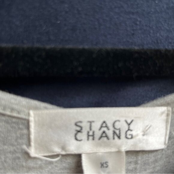 Stacy Chang Anthropologie Askew T shirt jersey layered Maxi Dress Sz XS - Picture 7 of 10